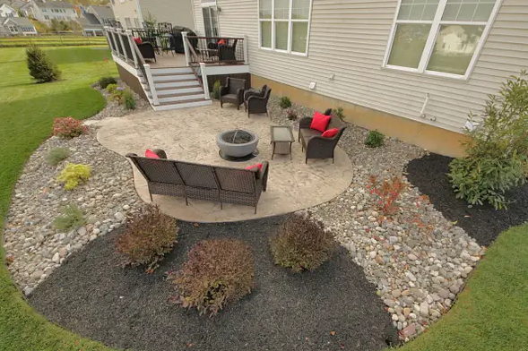 Image showing final results of deck and concrete project in Braselton, Georgia