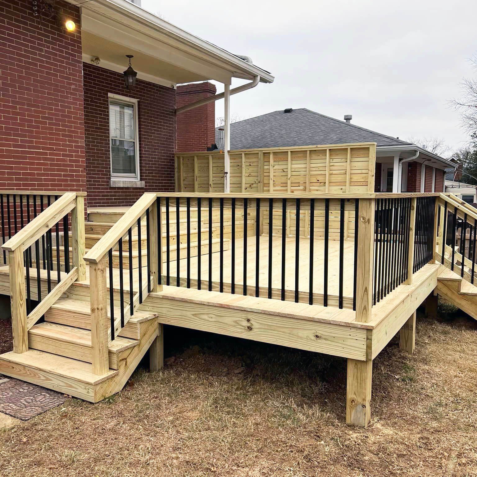 image showing custom wood deck build in Buford, GA