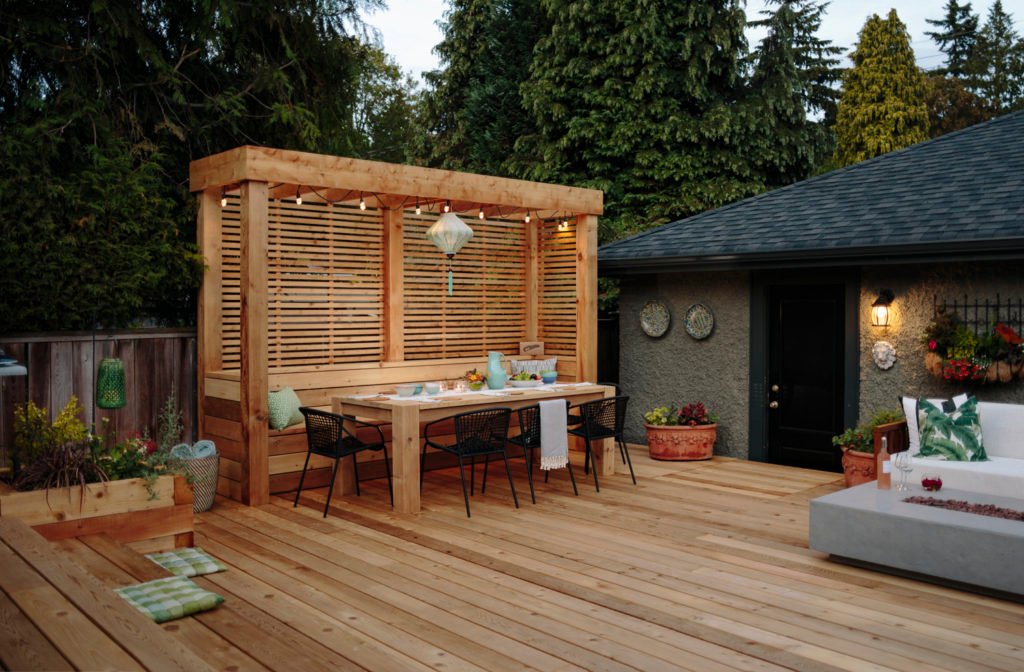 image showing cedar deck with pergola in north georgia