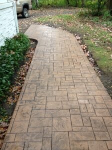 cobblestone concrete walkway in buford, georgia
