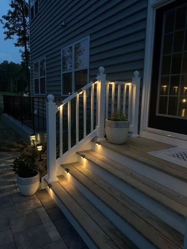 solar lights on deck